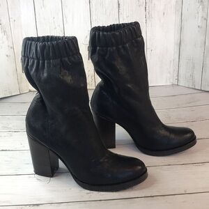 Opening Ceremony Lucie Black Calfskin Mid Zip Bootie